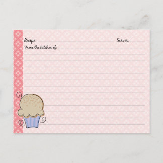Cute Cupcake Recipe Cards
