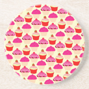 Cute Cupcake Sandstone Drink Coaster