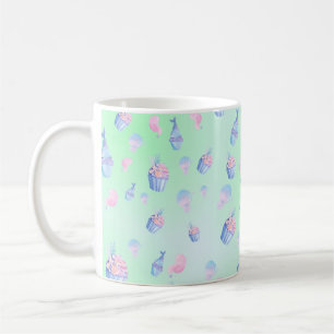 cute cupcake Sweet mermaid Birthday party Girly Coffee Mug