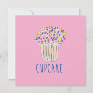 Cute Cupcake, Sweets, Fika Holiday Card