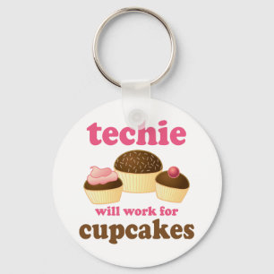 Cute Cupcake Techie Key Ring