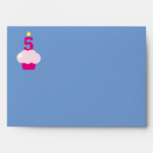Cute Cupcake with Birthday Candle Envelope