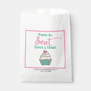 Cute Cupcake with Cherry Sweet Treat Favour Bag