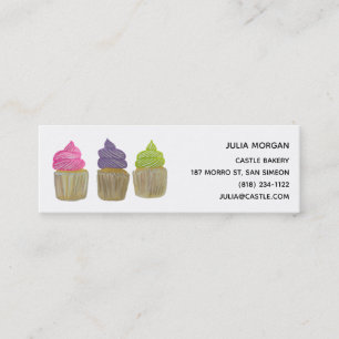 CUTE Cupcakes Bakery Pastry Chef Cake Mini Business Card