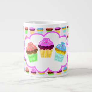 Cute Cupcakes Deluxe Pattern Large Coffee Mug
