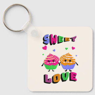Cute cupcakes key ring