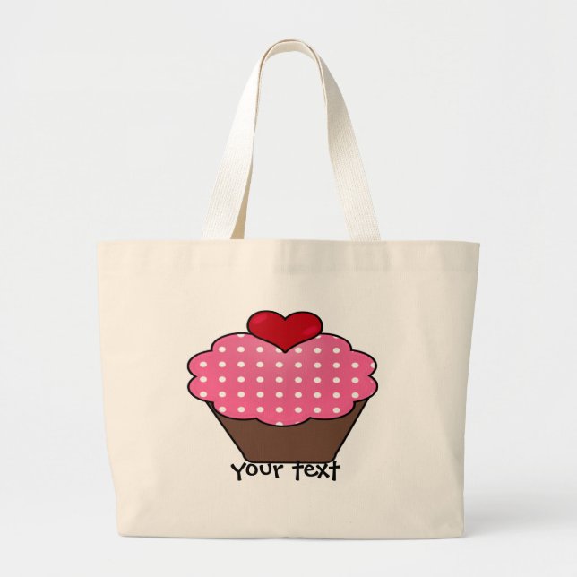 Cute Cupcakes Large Tote Bag (Front)