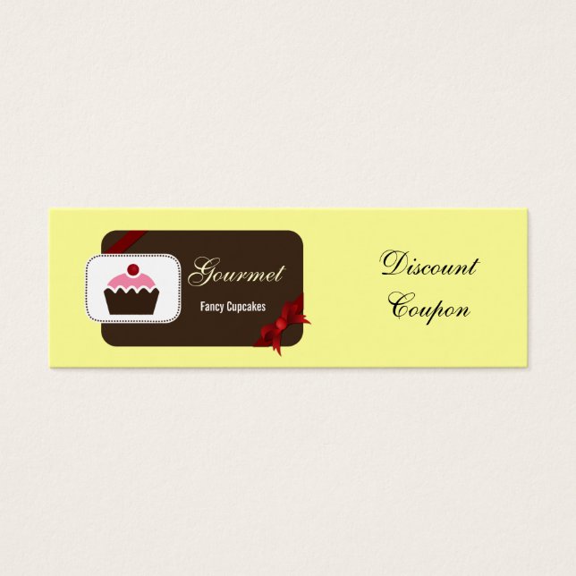 cute cupcakes red discount coupon (Front)