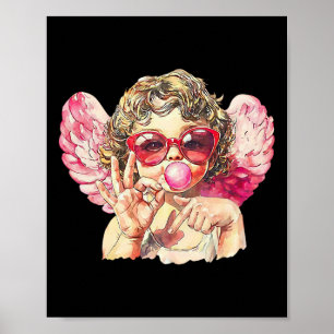 Cute Cupid 67 Trend Bubblegum Pink Valentine Art Poster