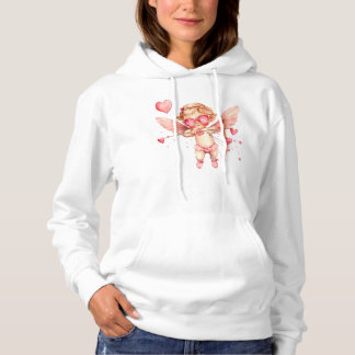 Cute cupid angel Valentine Hoodie