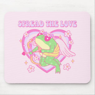 Cute Cupid Frog - Spread the Love Mouse Pad
