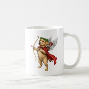 Cute Cupid Golden Retriever Puppy Valentine's Day  Coffee Mug