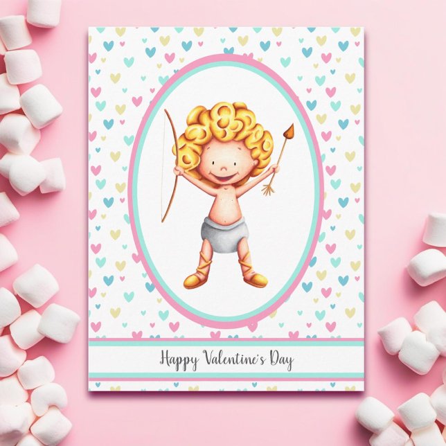 Cute Cupid Happy Valentine's Day Postcard (Creator Uploaded)