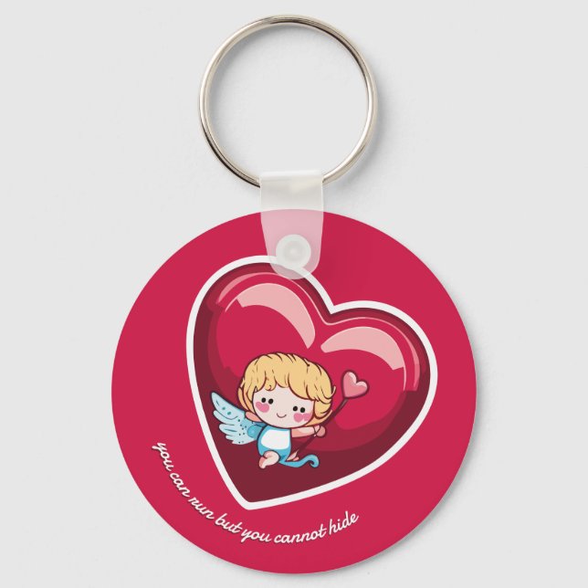 Cute Cupid Key Ring (Front)