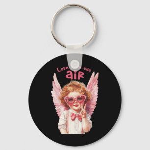 Cute Cupid Loves Is In The Air Happy Valentine App Key Ring
