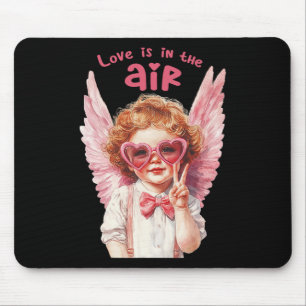 Cute Cupid Loves Is In The Air Happy Valentine App Mouse Pad