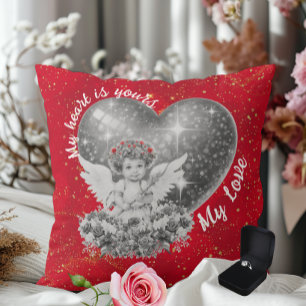 Cute Cupid My Heart is Yours My Love Cushion