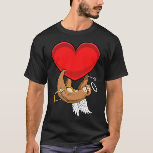 Cute Cupid Sloth Heart Love Sloths 42 T-Shirt