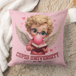 Cute Cupid University Bubblegum Angel Aesthetic Cushion