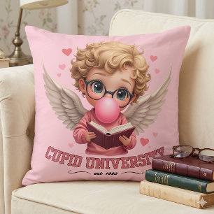 Cute Cupid University Bubblegum Angel Aesthetic Cushion