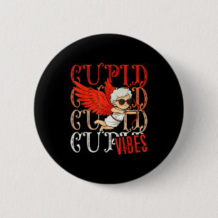 Cute Cupid Valentine Design For Couples Kids Women 6 Cm Round Badge