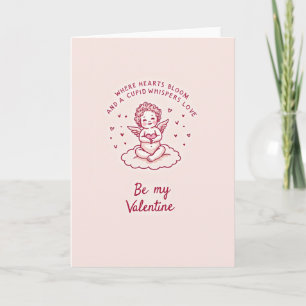 Cute Cupid Valentine Heart Card