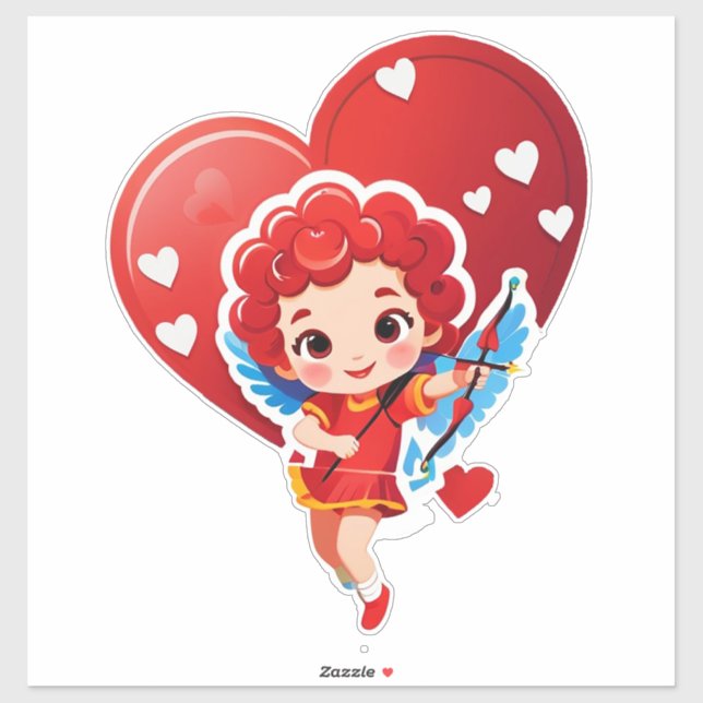 Cute Cupid With Bow And Arrow (Sheet)