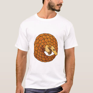 Cute Curled Pangolin Introvert Animal T-Shirt
