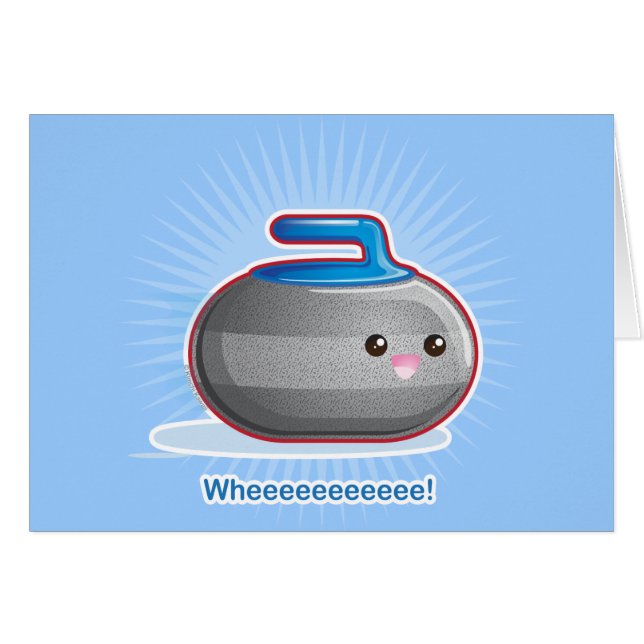 Cute Curling Stone (Front Horizontal)