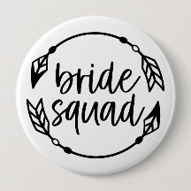 Cute Cursive Bride Squad Bachelorette Party Arrows