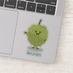 Cute custard apple cherimoya cartoon