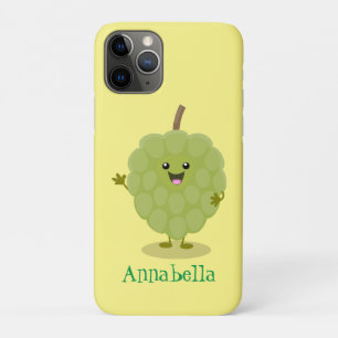 Cute custard apple cherimoya cartoon iPhone 11 pro case