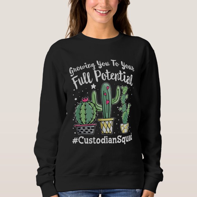 Cute Custodian Squad Squad Appreciation Week back  Sweatshirt (Front)