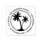 Cute custom address stamp with palm trees
