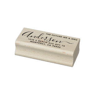 Cute Custom Address Stamp With Script Font