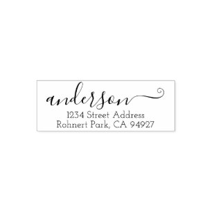 Cute Custom Address Stamp With Script Font