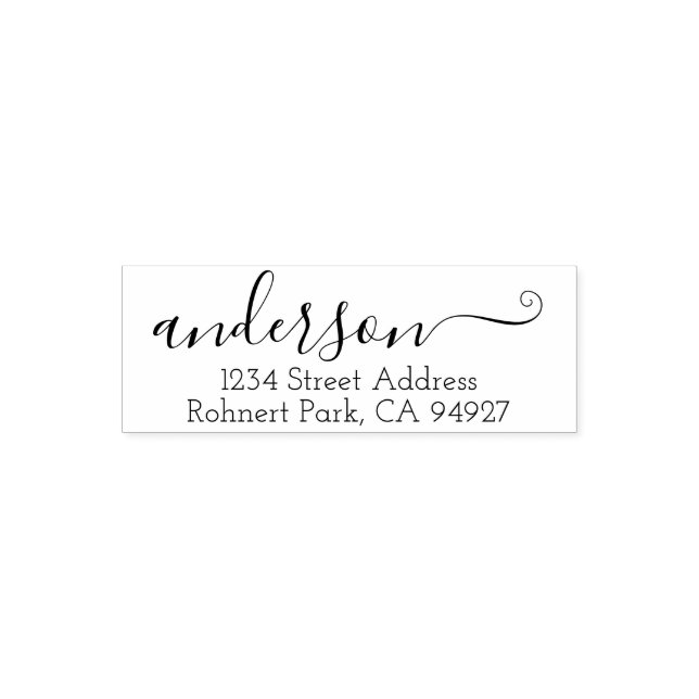 Cute Custom Address Stamp With Script Font (Design)