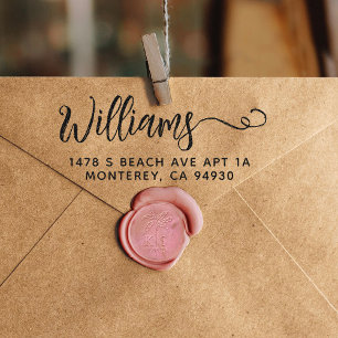 Cute Custom Address Stamp With Script Font