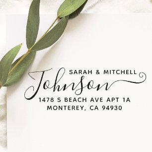 Cute Custom Address Stamp With Script Font