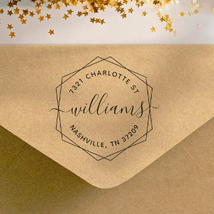 Cute Custom Address Stamp With Script Font