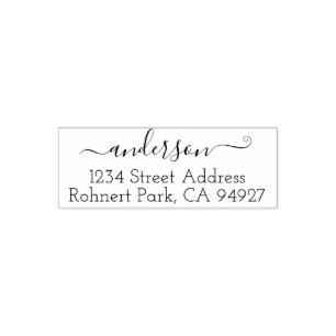Cute Custom Address Stamp With Script Font