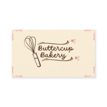 Cute Custom Bakery Business Card