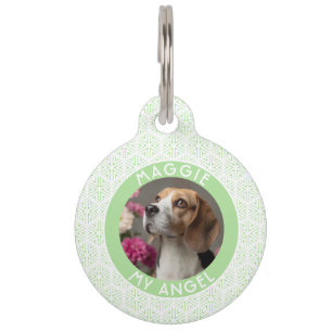 Cute Custom Cat Gift Honeycomb Pattern Pet Tag