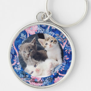 Cute Custom Cat Mum Gifts Photo Keychain