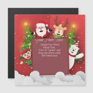 Cute Custom Christmas Magnetic Invitation