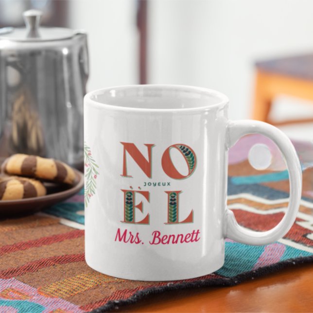 Cute Custom Christmas Noel Nurse Gift  Large Coffee Mug (Creator Uploaded)
