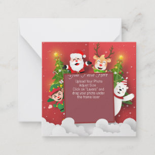 Cute Custom Christmas Note Card