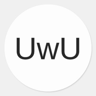 Cute Custom Colour Uwu Kawaii Smile Happy Face Classic Round Sticker