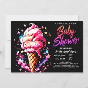 Cute Custom Cone Bliss Baby Shower Invitation