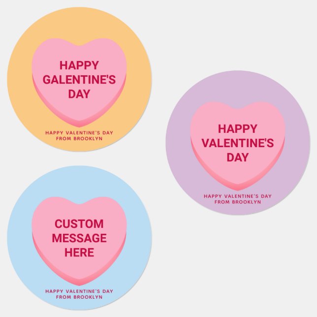 Cute custom conversation hearts Valentine's Day (Group)